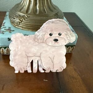 Pink doggy hair clip Acetate acrylic